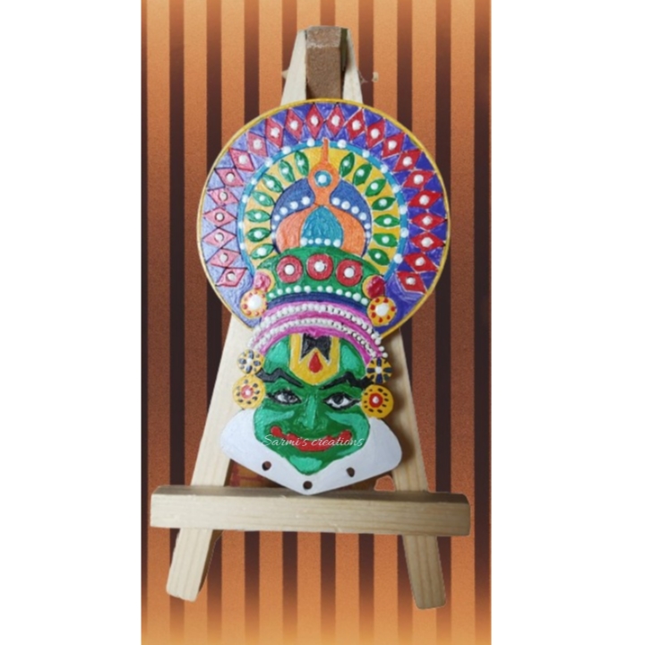 Get Kathakali Dancer Painted Geometric Earrings at ₹ 950 | LBB Shop
