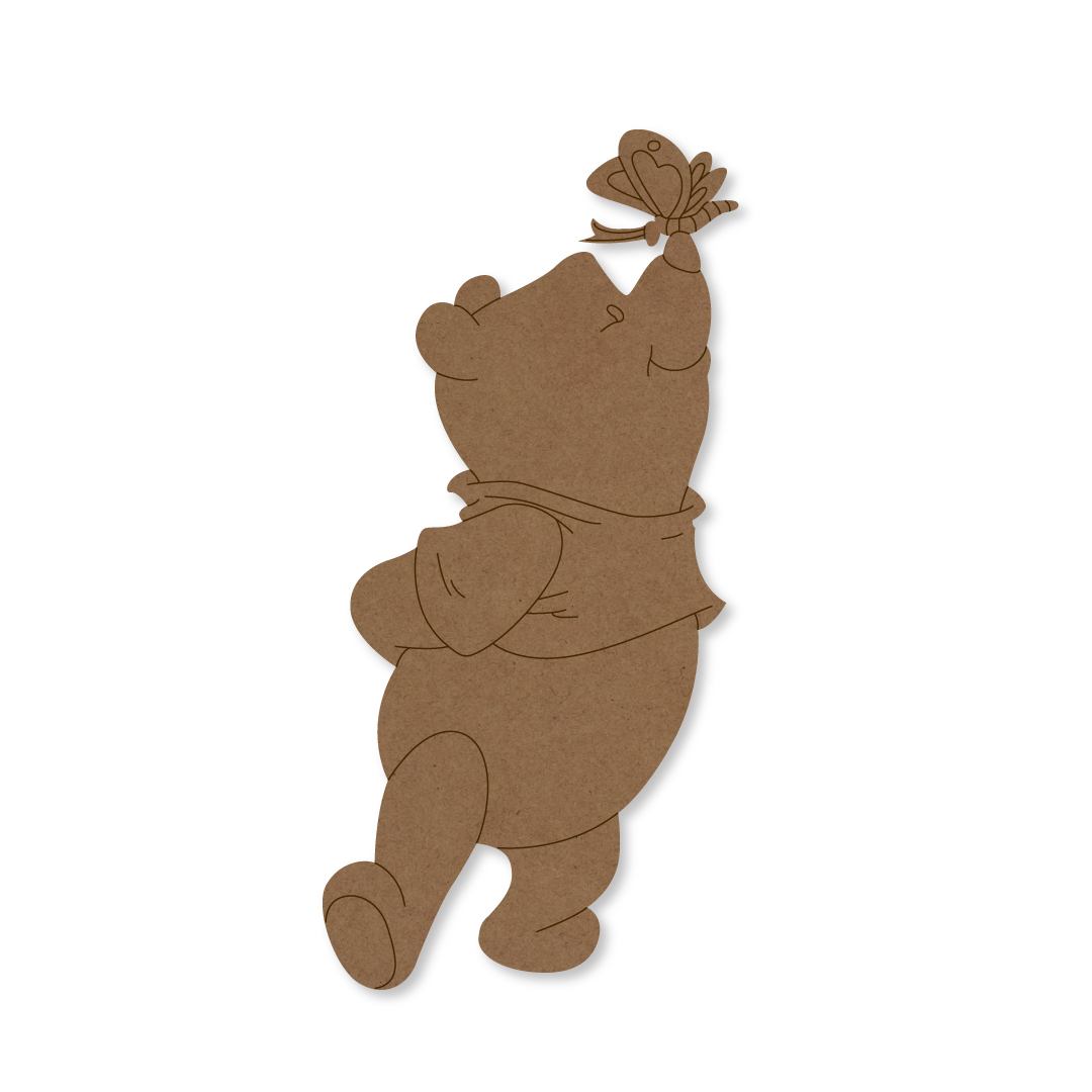 Winnie The Pooh Bear Design 1 - MDF Craft Supplies